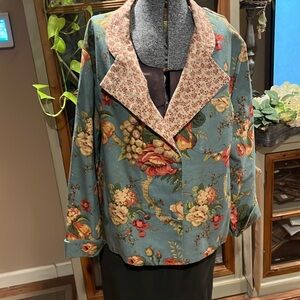 Floral Linen Jacket made in USA